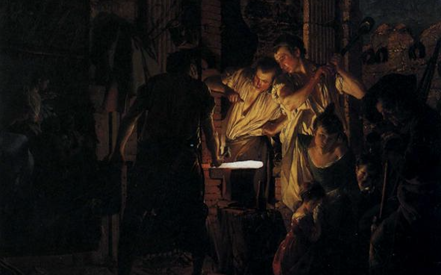 Blacksmith Shop by Joseph Wright of Derby